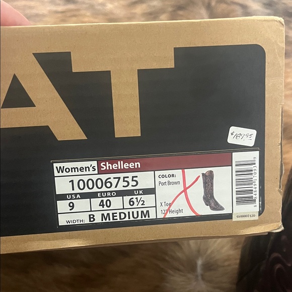 Ariat Dark Brown Embroidered Heeled Boots - Picture 9 of 9